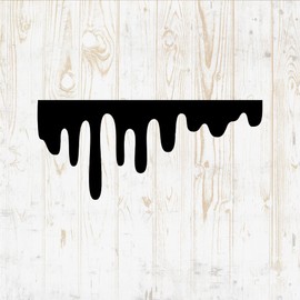 6 in Drip Sticker - Melting Dripping Borders Chocolate Blood Honey Paint - Vinyl Decal for Wall Car Home Bike Bottle Phone Laptop DWSV1853