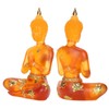 Transparent Sitting Buddha Statue Resin Buddha Figurine Sculpture Home Office