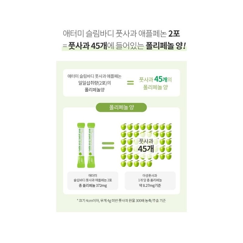 Atomy Slim Body Green Apple Apple Phenone 28 packets /