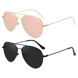 WOWSUN Classic Polarized Aviator Sunglasses for Women Men