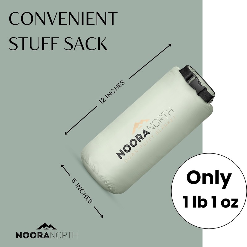 Noora North Down Camping Blanket with Footbox – Lightweight, Packable,