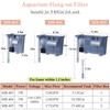 VILLNO Silent Aquarium Hang-on Filter, 5W 124GPH Fish Tank Filter