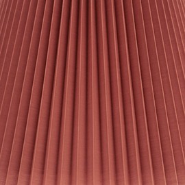 9" Top x 14 1/2" Bottom x 10" High x 10" Slant Lamp Shade Replacement Medium Rust Brown Empire Round Modern Fabric Wide Pleated Spider Harp Finial - Springcrest