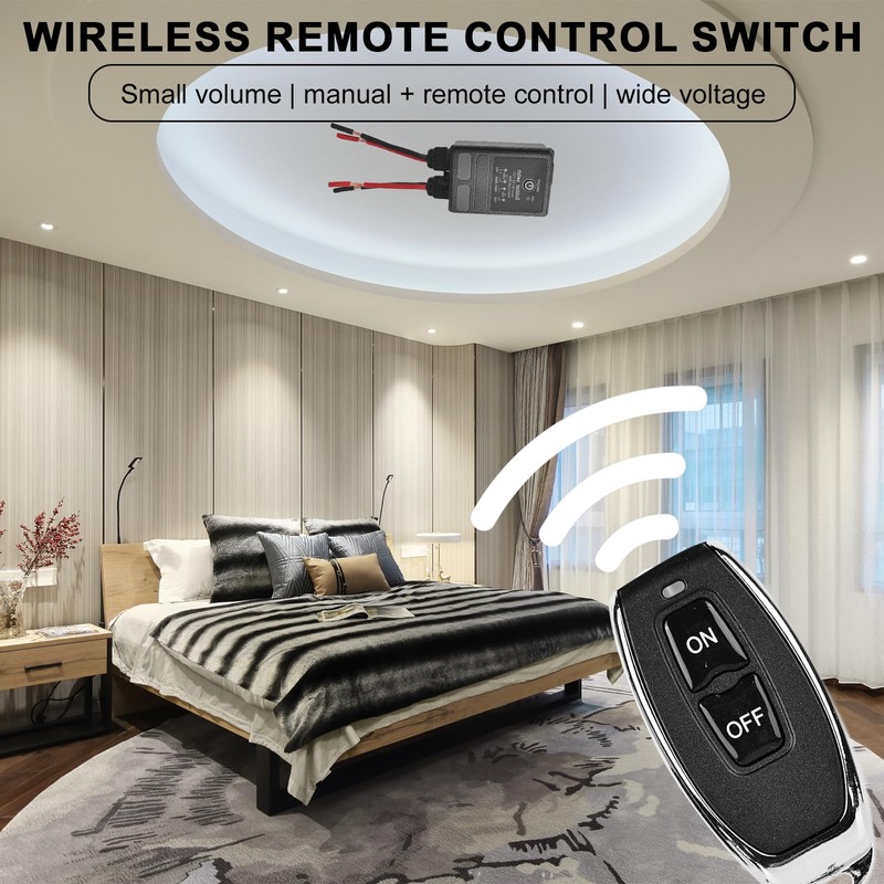 Remote Control Switch, 12 V Wireless Switch DC12 V ~