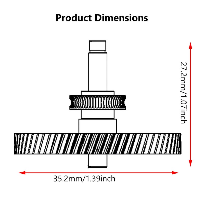 Arncysld A1/A1 Mini Extruder Gear Kit Hardened Steel Feeding Gear