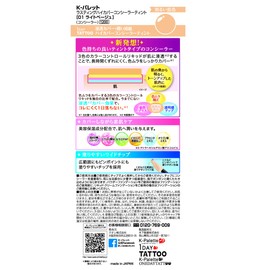 K-Pallet Rust High Cover Concealer Tint, 01, Light Beige, 0.2 oz (6 g)