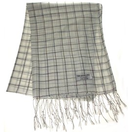 Pashmina White Scarf 27x68 Tassel Wrap Shawl Stole Light Birthday Christmas Gift