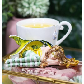 Ebros Amy Brown Fantasy Soothing Chamomile In Tea Cup Sleeping Fairy Figurine