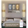 Qiandenghui Battery Operated Wall Sconce Set of 2 10000mAh Rechargeable
