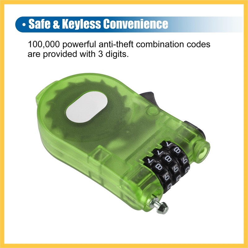 BULLSPANN Bicycle Lock Bicycle Key Wire Lock Keyless Number Lock
