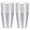 16Pcs Metallic Silver Party Paper Cups,Foil Silver Party Tableware Decor