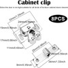 8Pcs Cabinet Latch Double Roller, Double Roller Strong Hold Cupboard