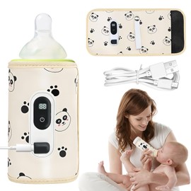 Aohcae Bottle Warmer Baby On the Go Baby Bottle Warmer On the Go with LCD Display Baby Bottles Warmer On the Go 21 Adjustable Temperature Bottle Warmer Baby Portable for All Bottles