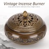 3.5in Vintage Lotus Censer Sandalwood Incense Holder Desktop Ornaments with