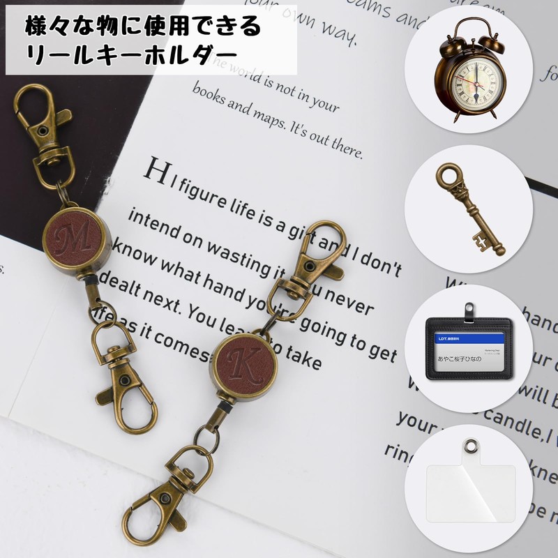 LanFly Reel Keychain, Reel Strap, Extendable, 13.8 inches (35 cm),