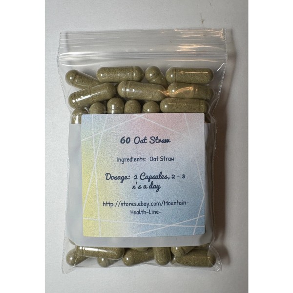 Handcrafted 60 Oatstraw Capsules: A Natural Approach to Stress Relief
