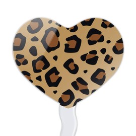 GRAPHICS & MORE Leopard Print Animal Spots Heart Love Cupcake Picks Toppers Decoration Set of 6