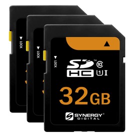 Synergy Digital 32GB Secure Digital SDHC UHS-I Memory Cards, Compatible with Nikon Coolpix S6900 Digital Camera - Class 10, U1, 100MB/s, 300 Series - Pack of 3