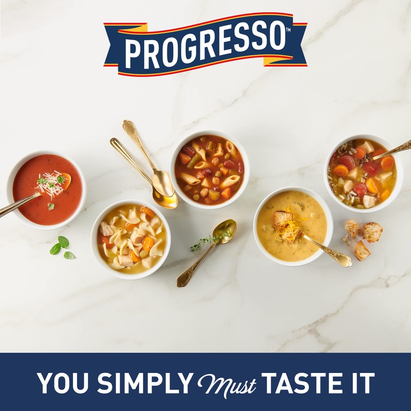 Progresso Reduced Sodium, Hearty Minestrone Soup Canned Soup, Gluten Free,