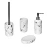 EVIDECO 6482602 Marble Collection Bath Soap Dish Cup Dolomite White,