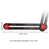 Aluminum Alloy Multi Angle Measuring Ruler Universal Opening Locator Measurement