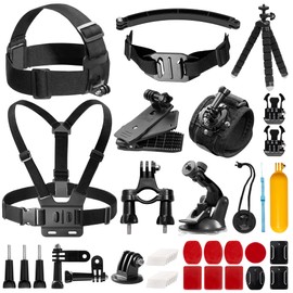 AKASO Outdoor Sports Action Camera Accessories Kit 42in1 for AKASO EK7000/ EK7000 Pro/Brave 4/Brave 7 LE/Brave 7/Brave 8/V50X/V50 Pro/V50 Elite/Go Pro Hero in Swimming Any Other Outdoor Sports