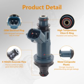 Wonyton Fuel Injectors Replacement for Lexus ES300 1997-2001 RX300 1999-2003 Toyota Avalon 1998-2004 Camry 1998-2001 Highlander 2001-2003 Sienna 1998-2003 Solara 1999-2003 3.0L V6 23250-20020 6Pcs