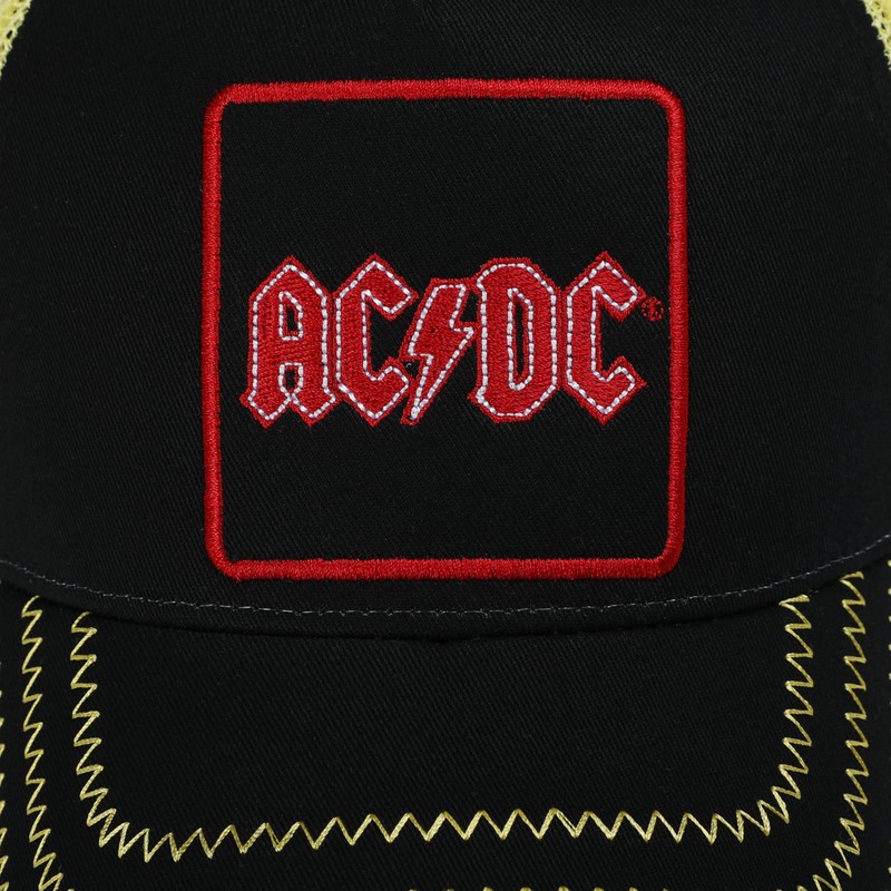 Amplified Trucker Baseball Cap with Adjustable Snapback Closure, Breathable, ACDC,