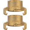 Poppstar Set of 2 Brass Quick Coupling 1 Inch Internal