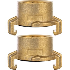 Poppstar Set of 2 Brass Quick Coupling 1 Inch Internal Thread (System Geka Coupling 1 Inch Thread)