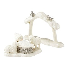 Department 56 Snowbabies “Away In A Manger” Set of 2 Porcelain Figurines, 2.25” and 4”