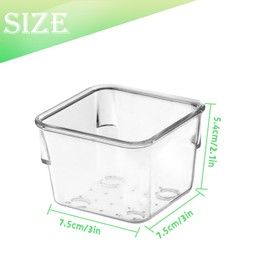 JINGHANGER Pack of 8 Drawer Organisers, 7.5 x 7.5 x 5.4 cm, Dressing Table, Drawers Organiser System, Transparent Plastic Box, Makeup Bathroom Drawer Organiser for Kitchens, Desks, Office