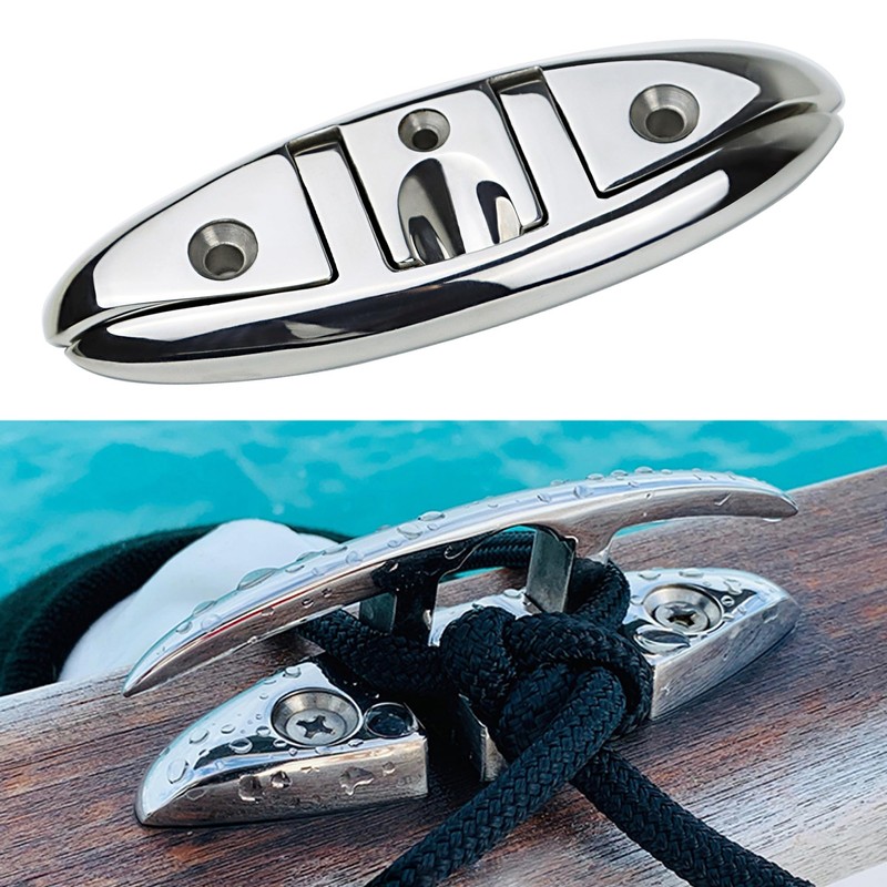 MEMUME Folding Boat Cleats 5 inch 6 inch 316 Stainless