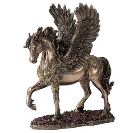 Veronese Design 10 5/8 Inch Divine Pegasus Winged Horse Cold Cast Resin Statue Bronze Finish Animal Sculpture