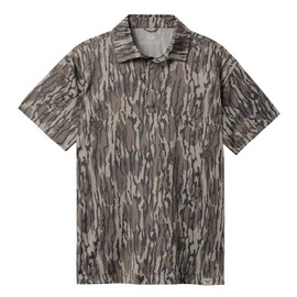 Mossy Oak Polo Sun Shirt for Men with UV Protection for Golf, Fishing, Hiking, or Casual
