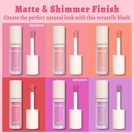 UCANBE Liquid Shimmer Blush Makeup for Cheeks, Highly Pigmented, Long Lasting, Anti-scratch, Natural-Looking, Daily Use Makeup Blush Suitable for Women Girls(05 Baby Pink)