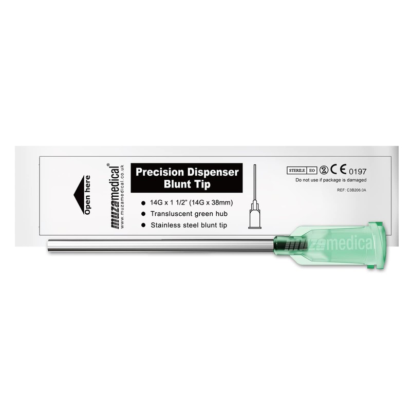 Muzamedical Blunt Tip Precision Dispenser Needle Stainless Steel - 14G