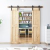 SMARTSTANDARD 6.6FT Heavy Duty Double Door Sliding Barn Door Hardware