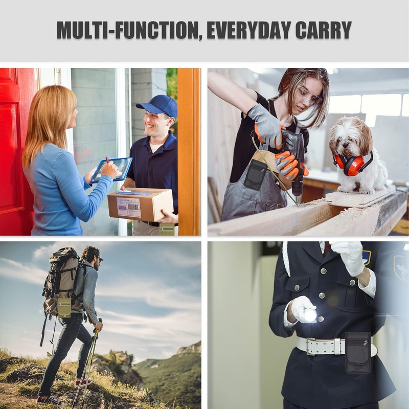 KATOLK Dual Phone Holster, Large Smartphone Pouch, Belt Clip Tool