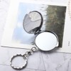 Galepromot Compact Mirror, Heart Shaped Metal Portable Folding Mirror Key