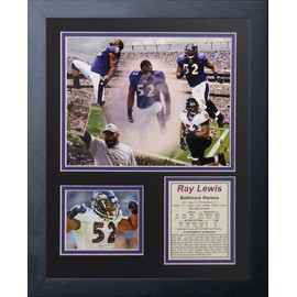 Legends Never Die Ray Lewis Collage, 11-Inch by 14-Inch Framed Photo Collage, 11 by 14-Inch