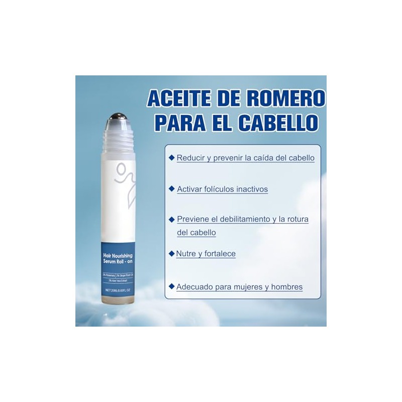 Rosemary Hair Serum Roll-On, Sérum Capilar, Hair Growth Serum