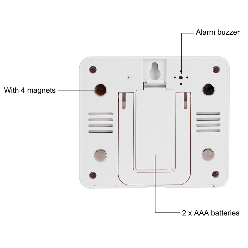 Refrigerator Thermometer Wireless Indoor LCD Digital Freezer Alarm Thermometerwith 2