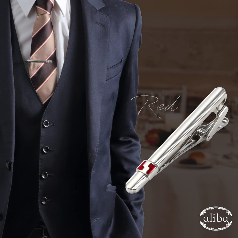 aliba Men's Tie Clip, Suit, Accessory, Necktie, Brand, Popular, Present,