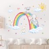 decalmile Wall Sticker Rainbow Clouds Elephant Koala Rabbit Star Wall