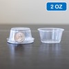 EDI Clear Disposable Plastic Portion Cups with Leakproof Lids |