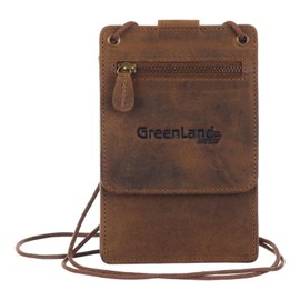 Greenland Nature Monte Neck Pouch RFID Leather 11 cm, brown