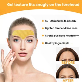 24K Gold Collagen Forehead Wrinkle Patches - Face Masks Beauty - Collagen Face Mask - Sheet Masks for Skincare - Overnight Face Mask(16pcs)