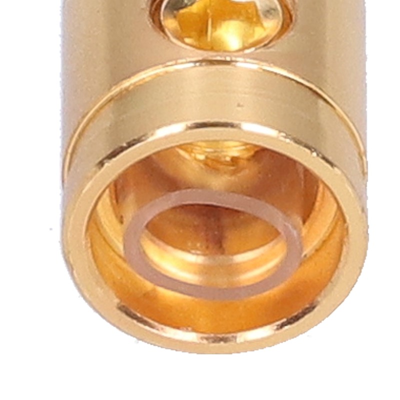 2pcs 0GA Wire Reducer Terminal Connector Pure Copper Gold Plated