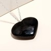 TGH Natural Heart Crystals Pendant Necklace, Heart Pendant Necklace for